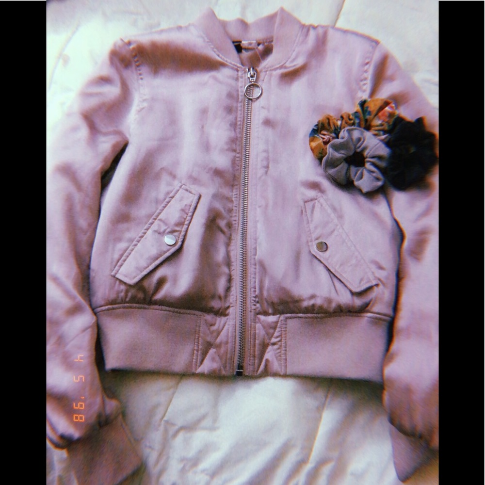 H&M pink bomber jacket